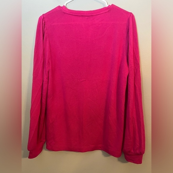 J. Crew Pink Supercozy Puff-Sleeve Pullover Long Sleeve Size M - Picture 3 of 13